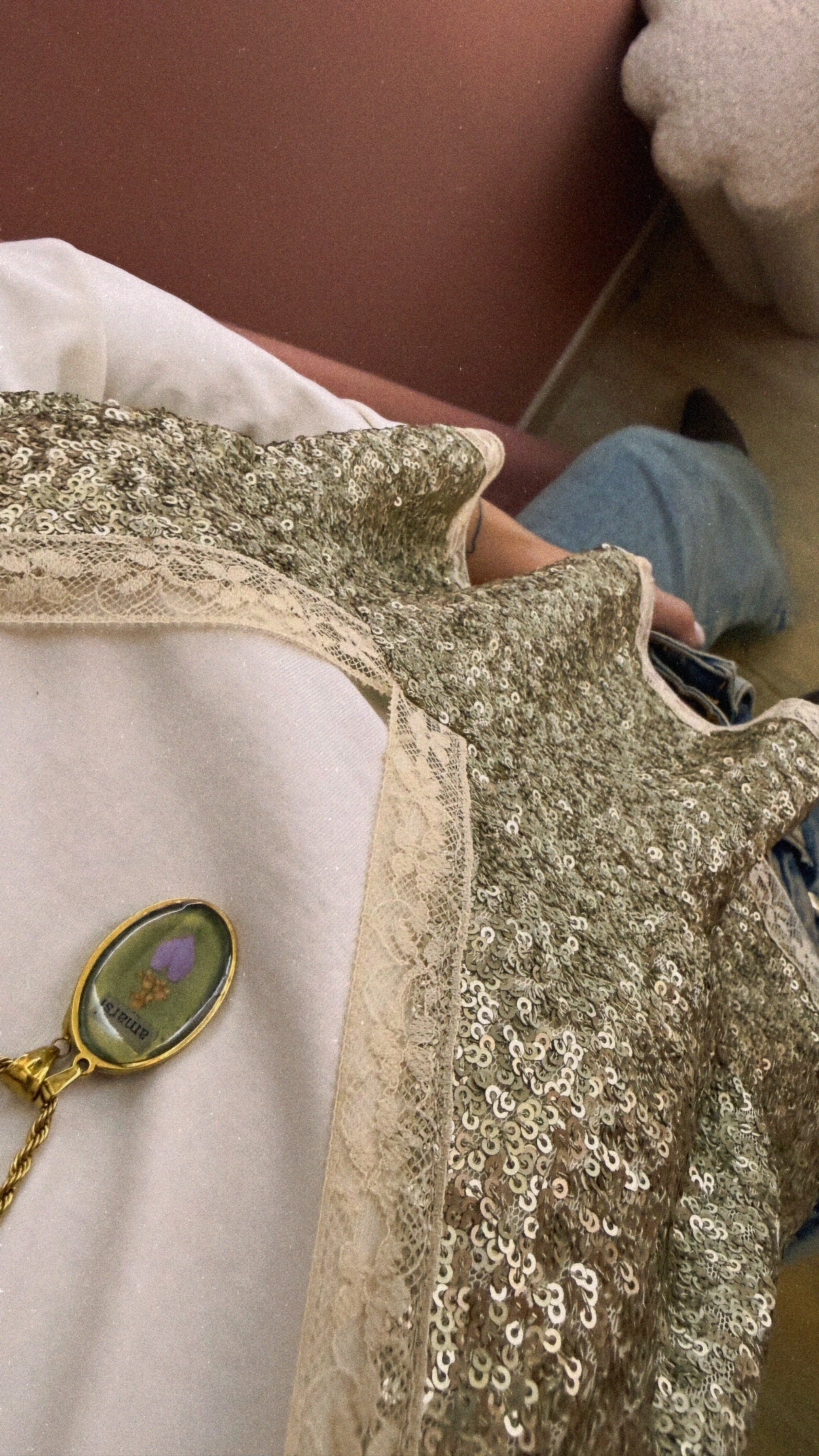 Maglia crop+ top paillettes
