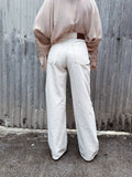 Jeans bianco cuciture