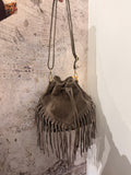 Borsa secchiello con frange